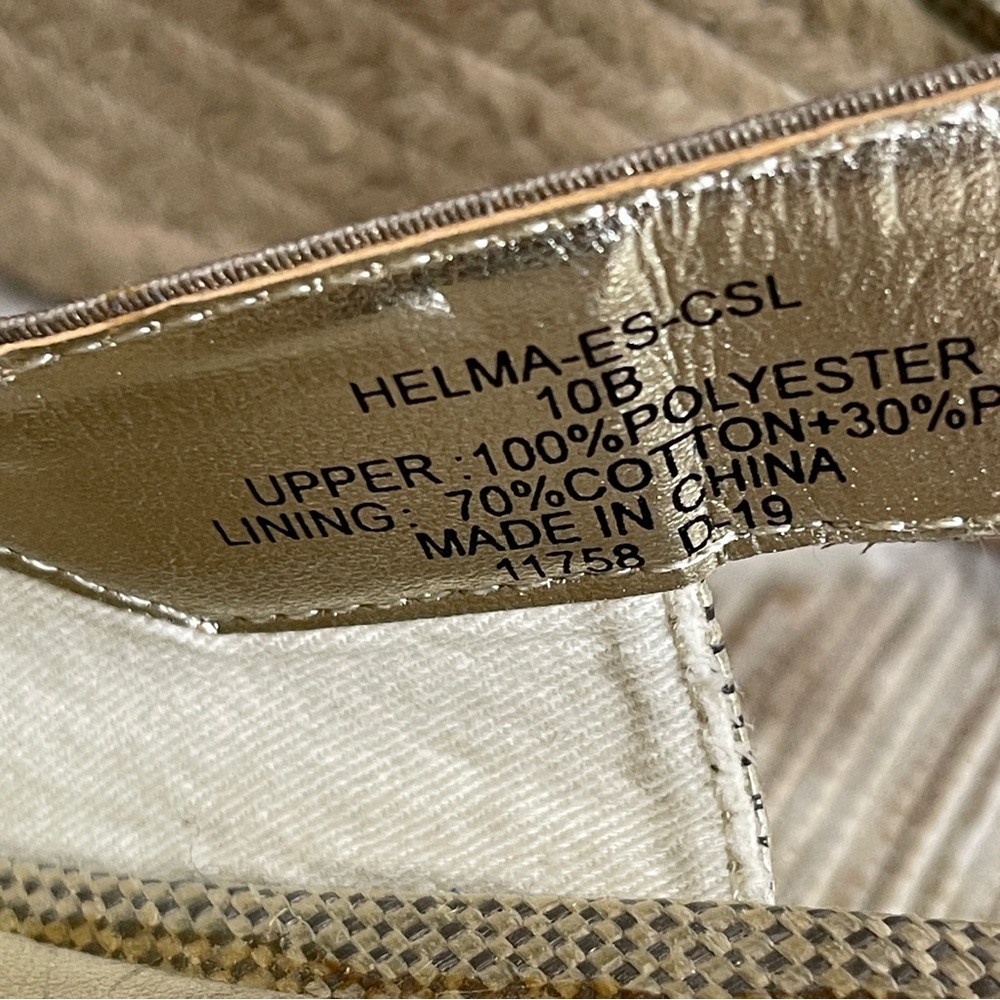 Ralph Lauren Helma Metallic Espadrille Silver Beige Size 10 - Picture 6 of 6